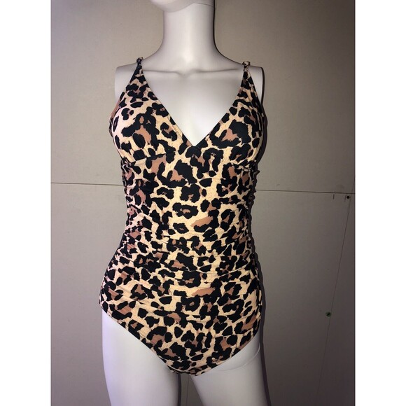 Womens One Piece Swimsuit Cheetah Print Nwot Small  Lepoard - Picture 1 of 3